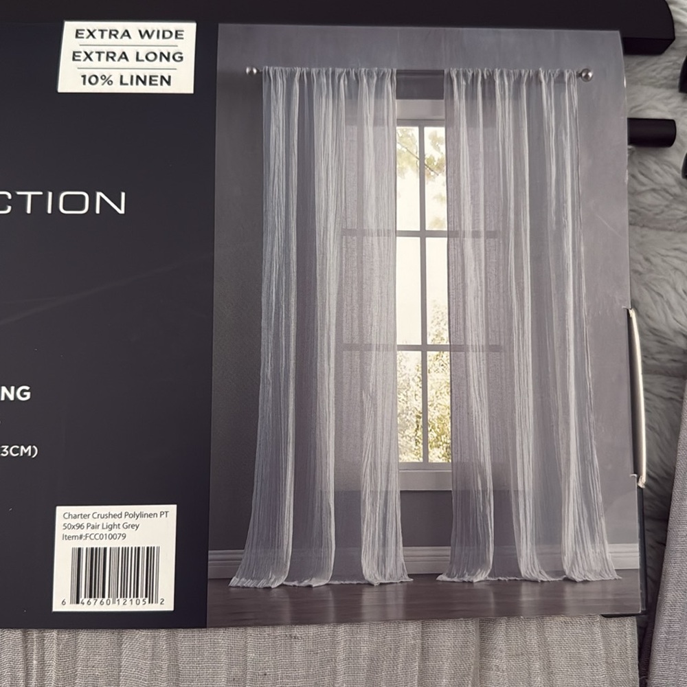French Connection Home Light Gray Drapes set of 2